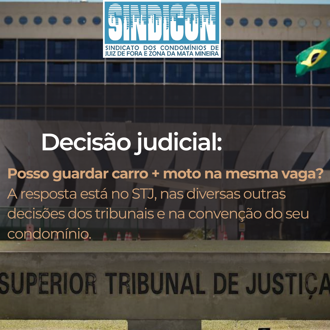 Decisão Judicial: Posso guardar carro + moto na mesma vaga?
