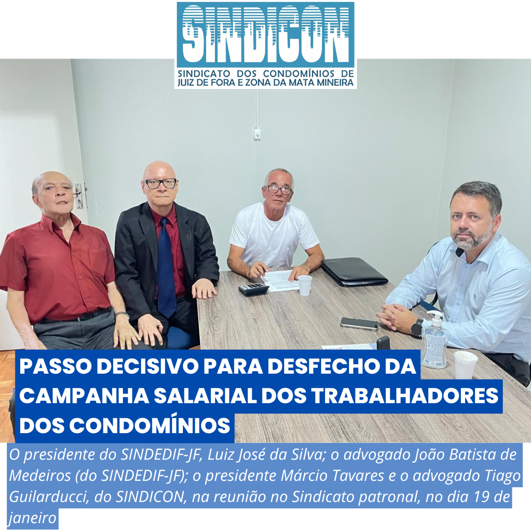 Passo decisivo para desfecho da campanha salarial dos trabalhadores dos condomínios